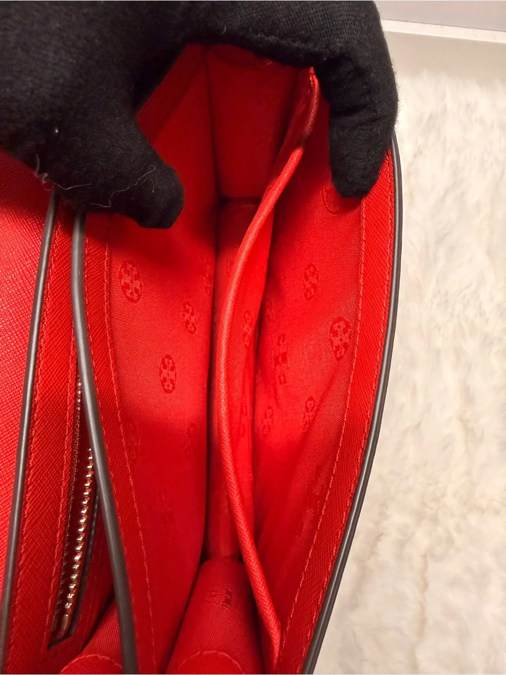 TORY BURCH-Emerson Adjustable Shoulder Bag Red Leather